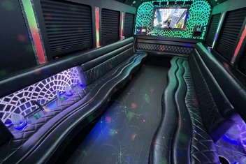 Cedar Rapids Limo Bus Interior