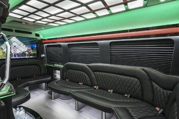 Cedar Rapids Sprinter Party Bus Interior